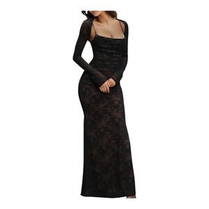 ELEGANZA  pleated dress and long sleeve cardigan 2 piece set.